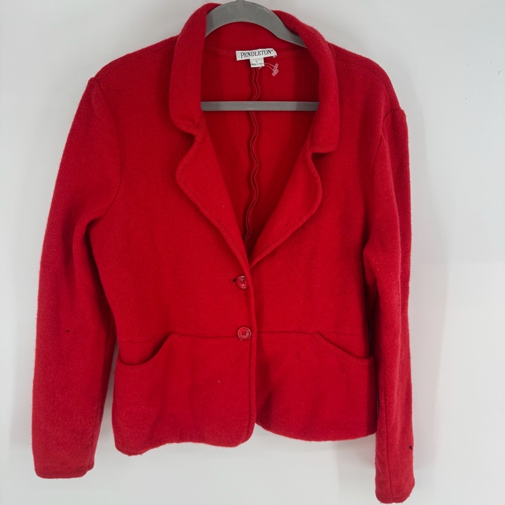 Pendleton Lamb Wool Front Button Up Long Sleeve B… - image 1